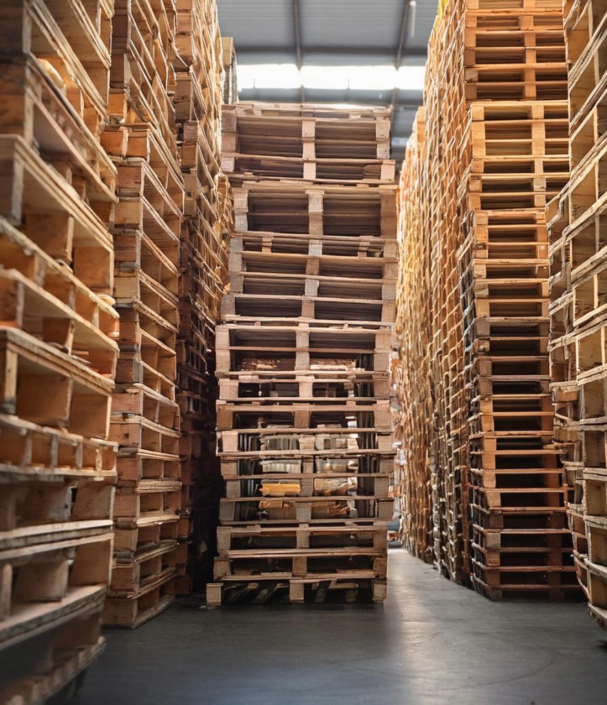 Overfilled warehouse that could use a Bristol pallet collection service to free up additional space.